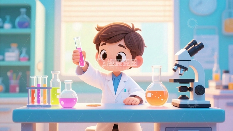 高清大图下载【趣麦麦图】科学实验场景3