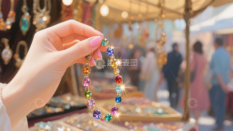 高清大图下载【趣麦麦图】集市里的精致首饰2