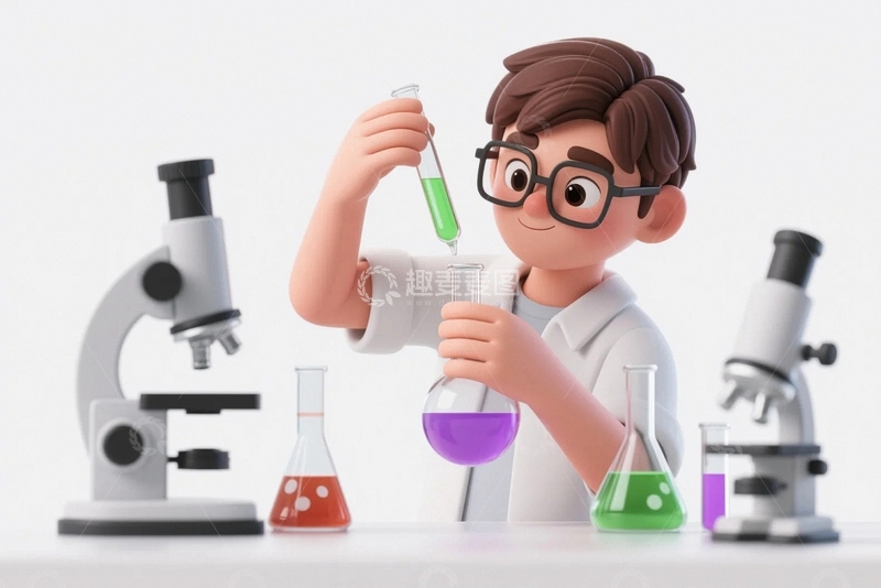 高清大图下载【趣麦麦图】科学实验人物1