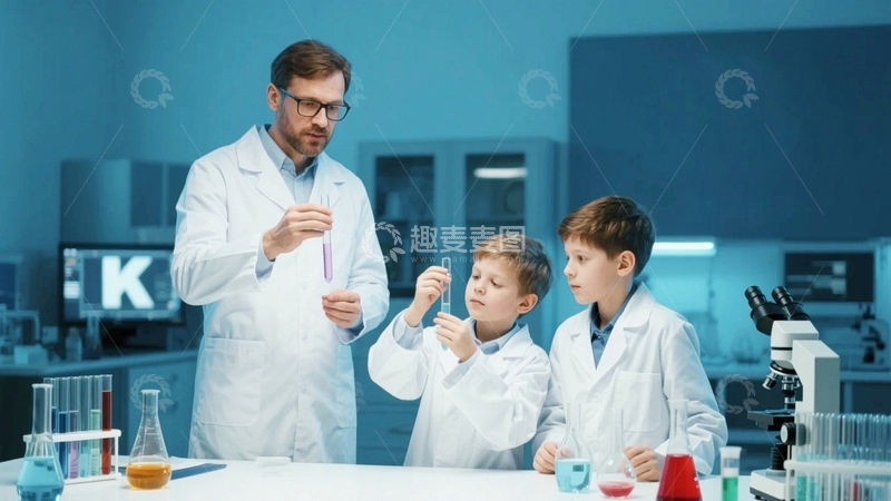 高清大图下载【趣麦麦图】科学实验场景8