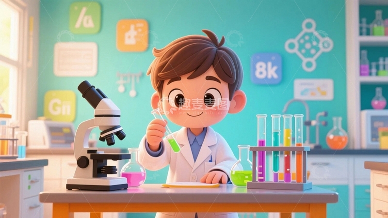 高清大图下载【趣麦麦图】科学实验场景7