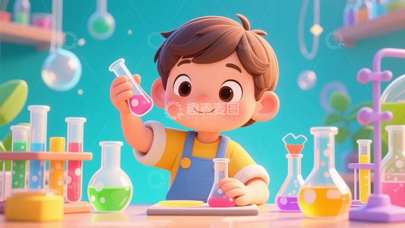 高清大图下载【趣麦麦图】科学实验场景4