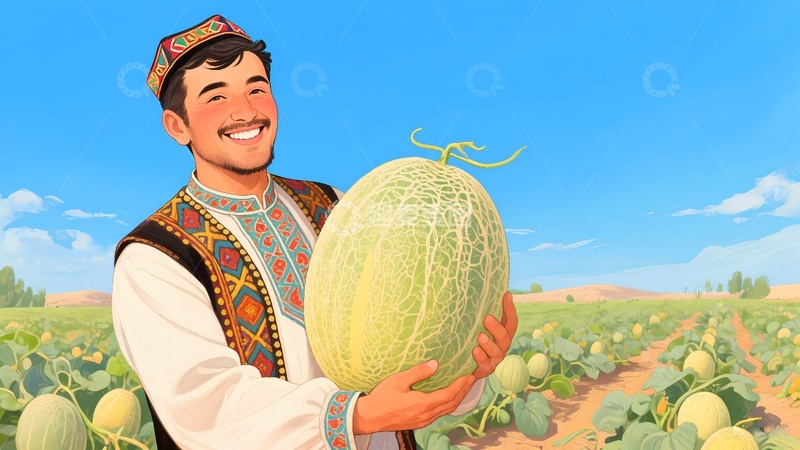 高清大图下载【趣麦麦图】新疆哈密瓜插图