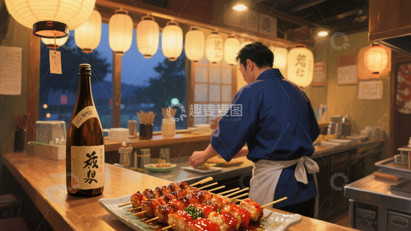 高清大图下载【趣麦麦图】日料店的烟火日常2