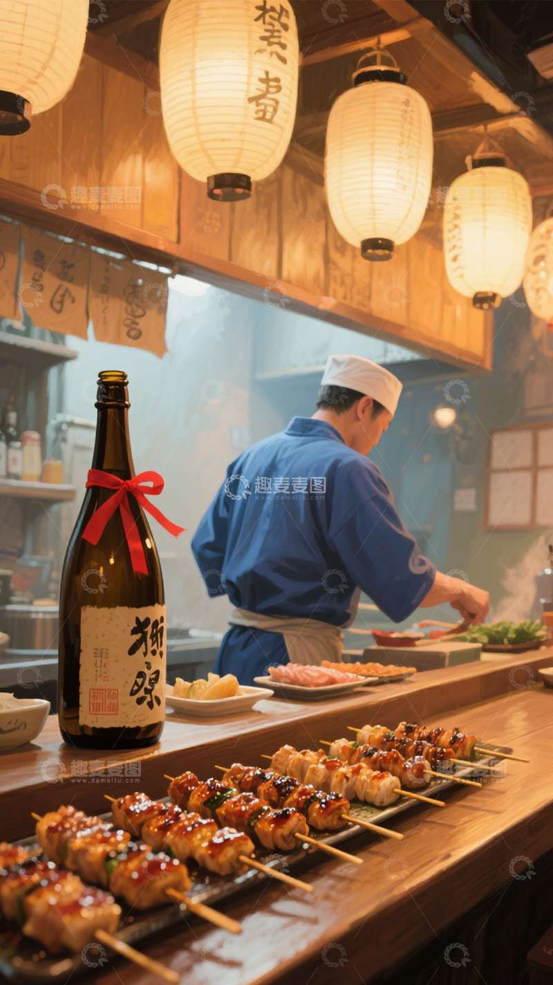 高清大图下载【趣麦麦图】日料店的烟火日常1