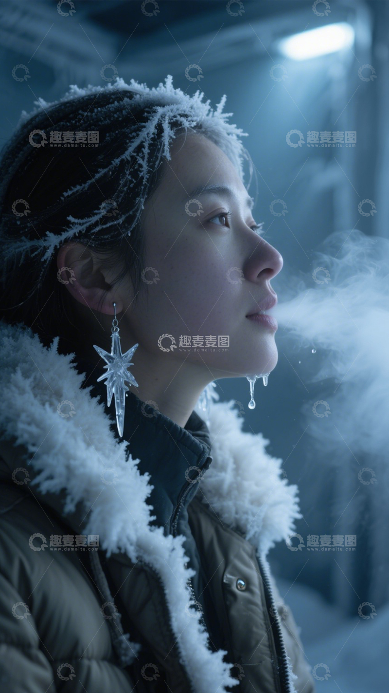 高清大图下载【趣麦麦图】冬日冰雪的清冷氛围感3