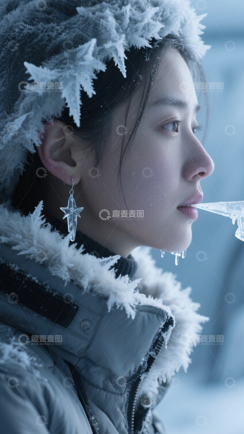 高清大图下载【趣麦麦图】冬日冰雪的清冷氛围感1