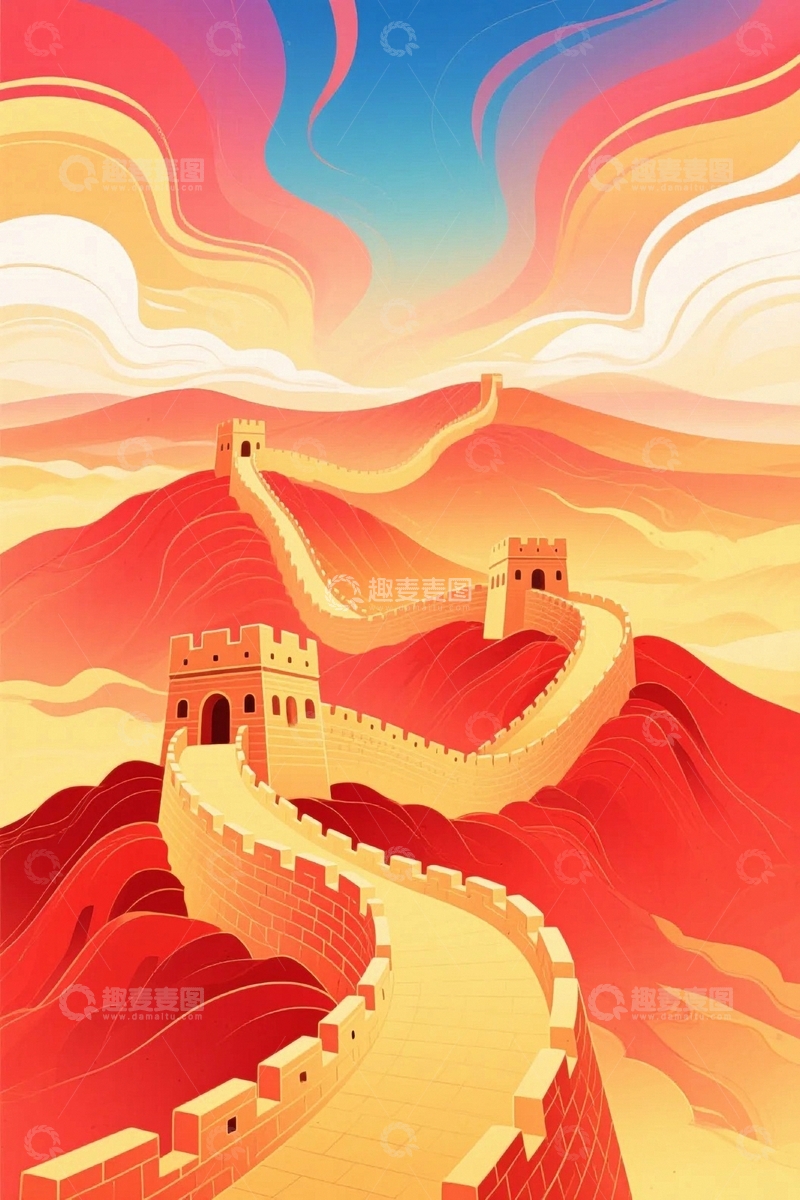 高清大图下载【趣麦麦图】万里长城壮丽风光9