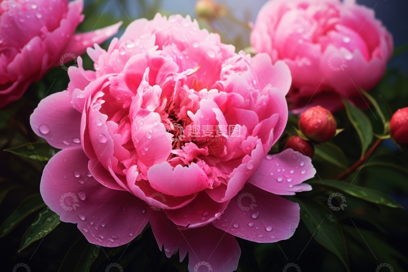 高清大图下载【趣麦麦图】盛开的牡丹花花园
