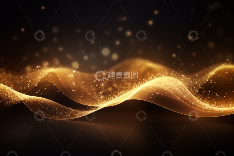 高清大图下载【趣麦麦图】起伏的金色波浪纹路