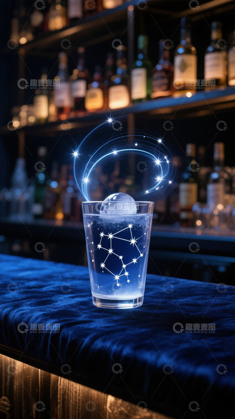 高清大图下载【趣麦麦图】酒吧里的星空调酒
