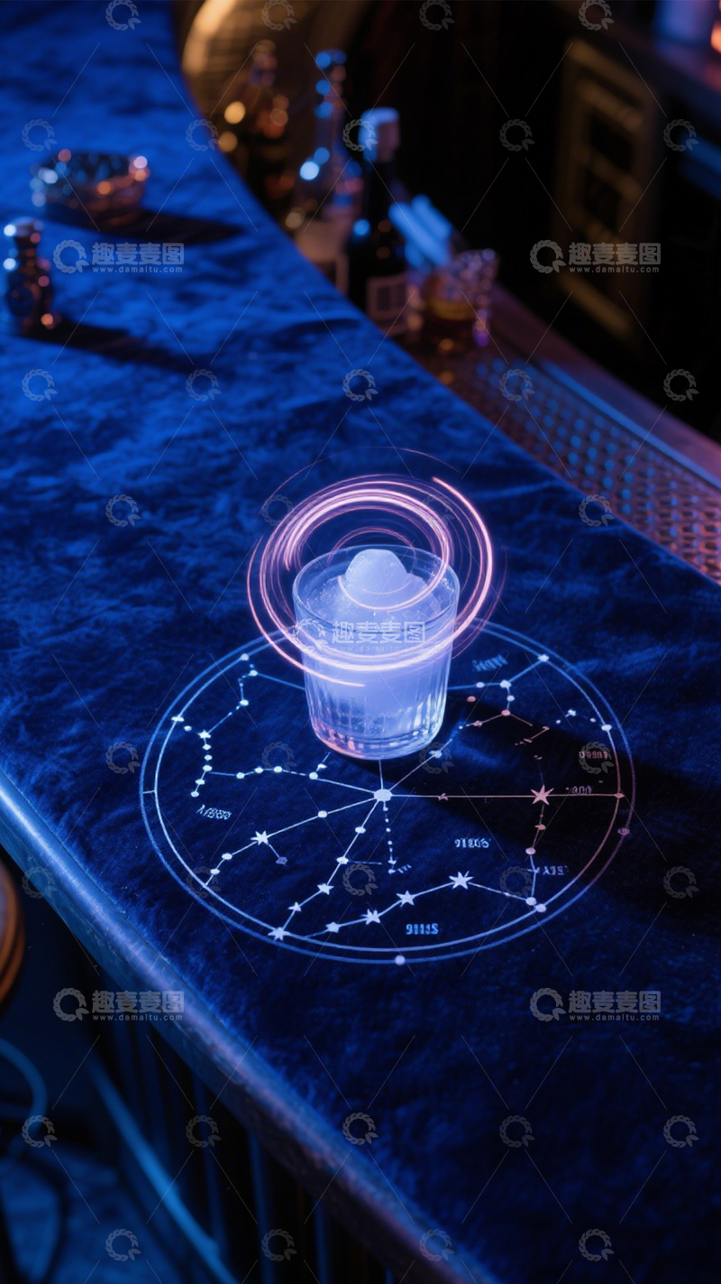 高清大图下载【趣麦麦图】酒吧里的星空调酒2