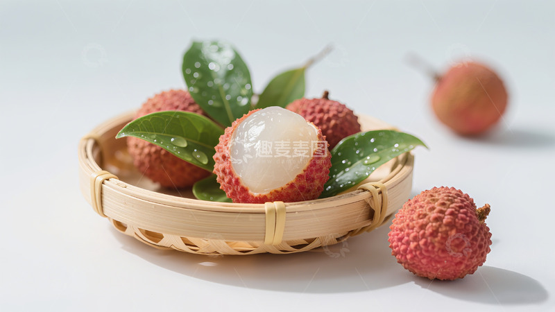 高清大图下载【趣麦麦图】新鲜水果荔枝高清特写摄影图