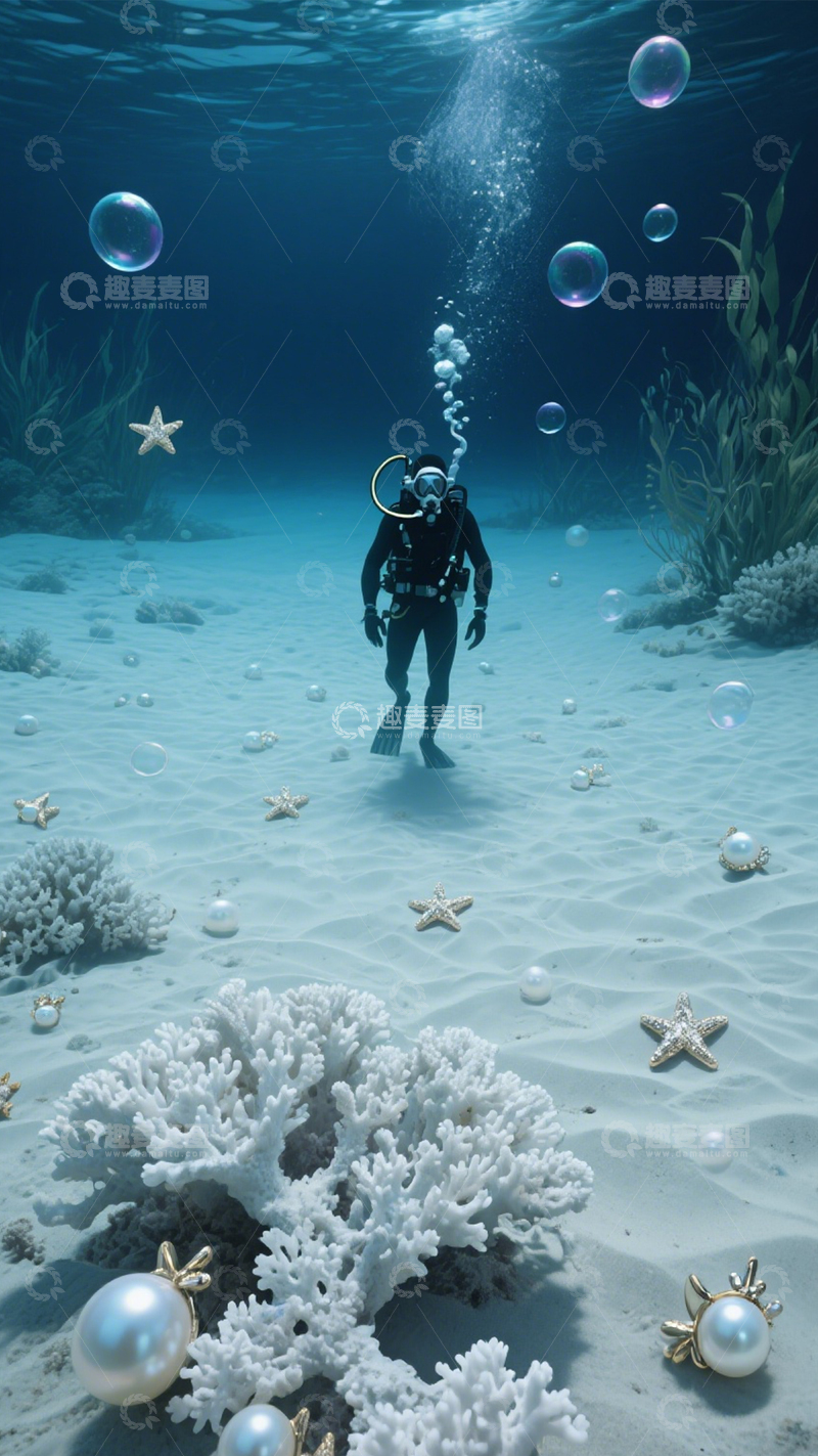 高清大图下载【趣麦麦图】海底珊瑚的修复守护2