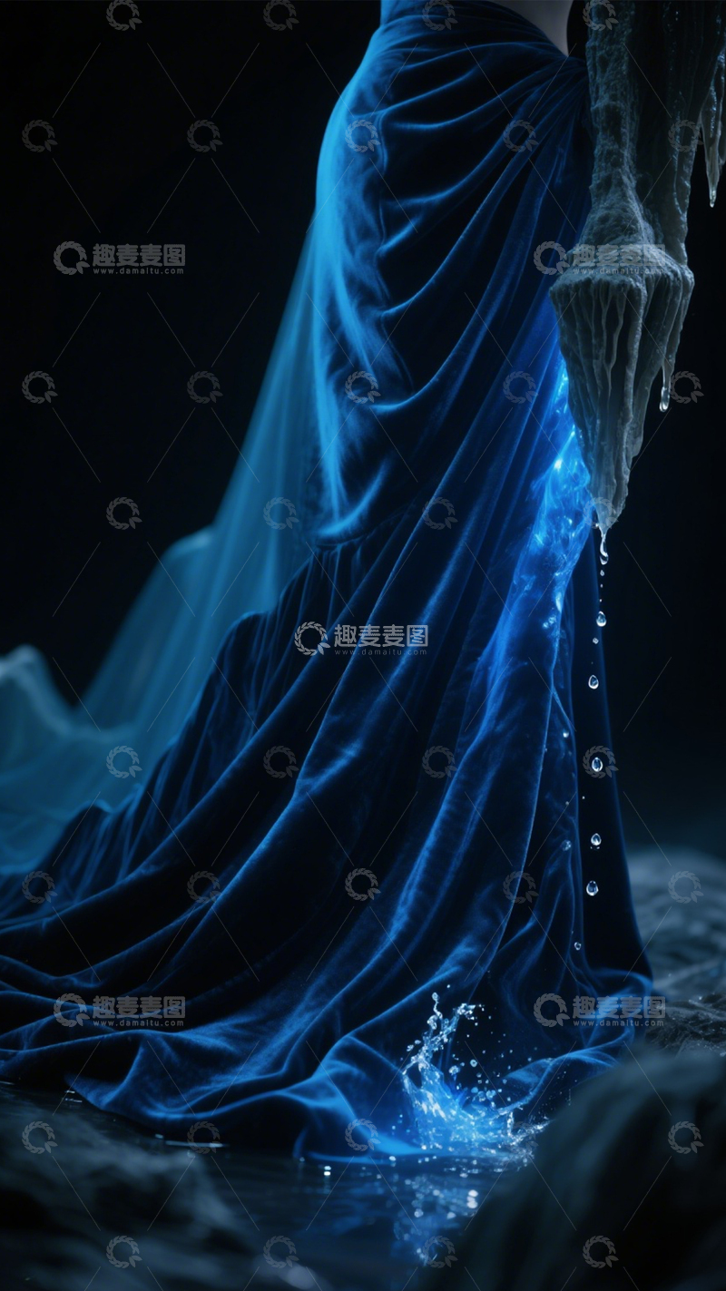 高清大图下载【趣麦麦图】水滴丝绒的艺术质感