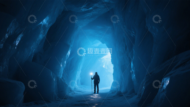 高清大图下载【趣麦麦图】冰洞探索的奇幻冒险3