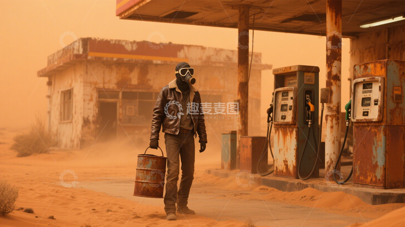 高清大图下载【趣麦麦图】荒漠废站的末日孤独3
