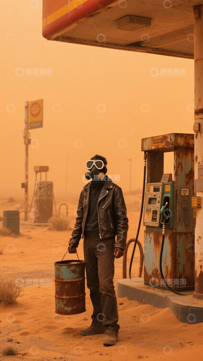 高清大图下载【趣麦麦图】荒漠废站的末日孤独1