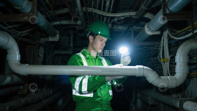 高清大图下载【趣麦麦图】工业管道的检修日常