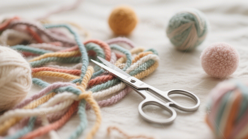 高清大图下载【趣麦麦图】毛线手工的色彩创意1