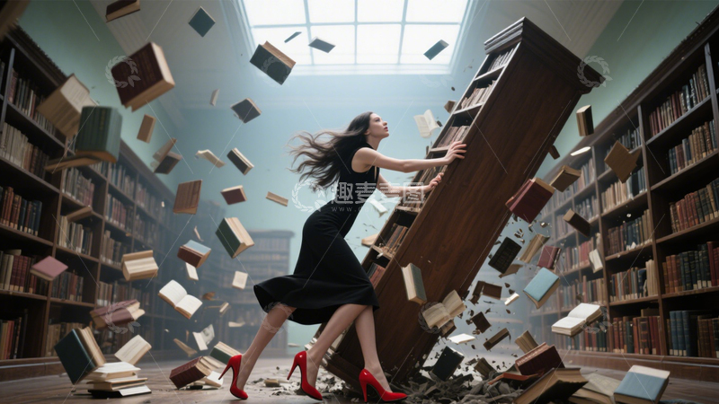 高清大图下载【趣麦麦图】冰雪书库的时尚创意1