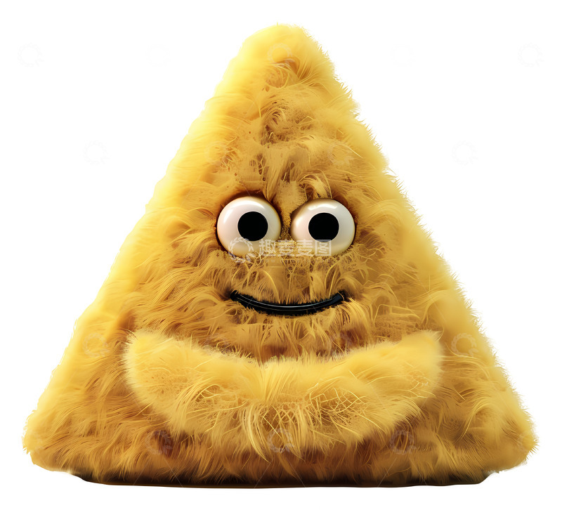 高清大图下载【趣麦麦图】可爱的黄色毛茸茸的角色3D插画png素材