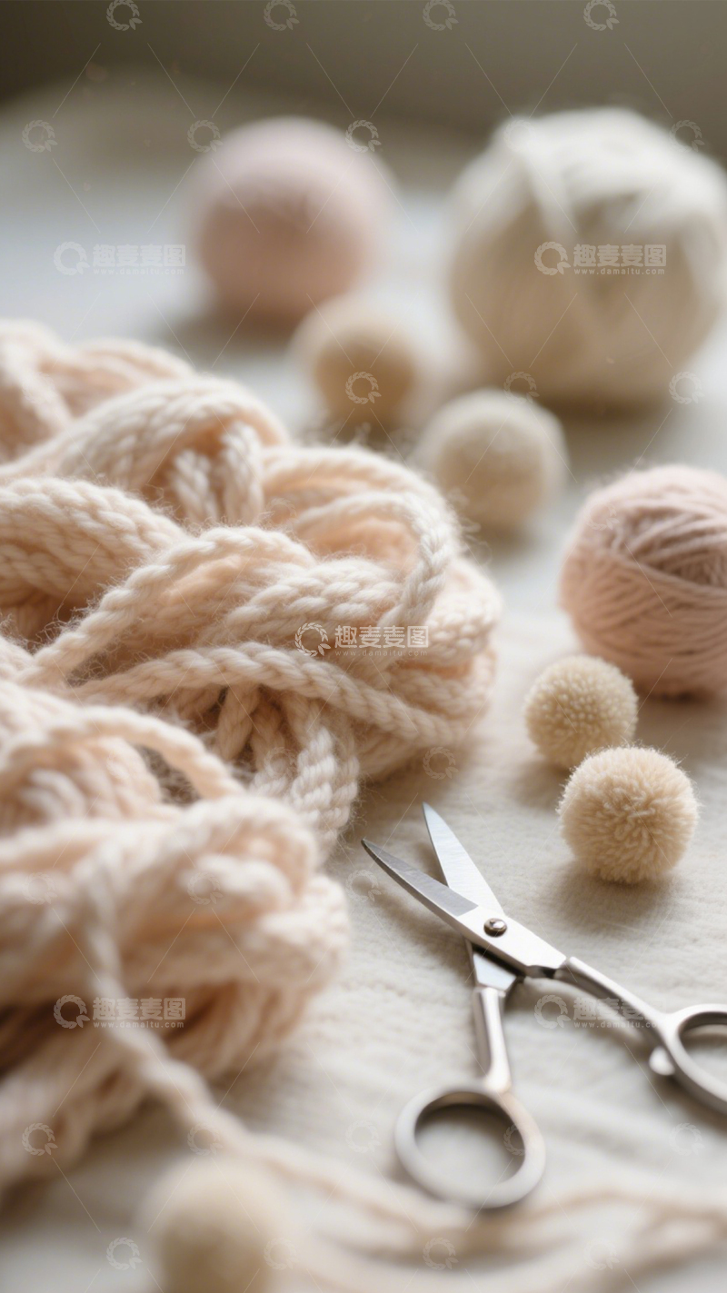 高清大图下载【趣麦麦图】毛线手工的色彩创意2