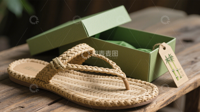 高清大图下载【趣麦麦图】藤编鞋履的自然质朴2
