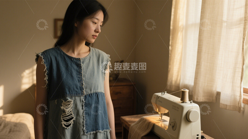 高清大图下载【趣麦麦图】室内穿搭的静谧阳光