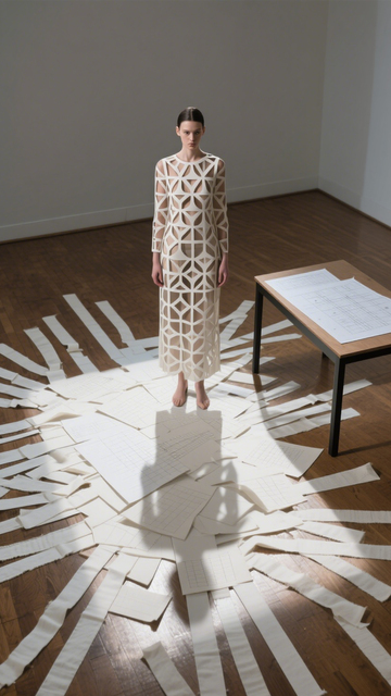 空间艺术的极简人影