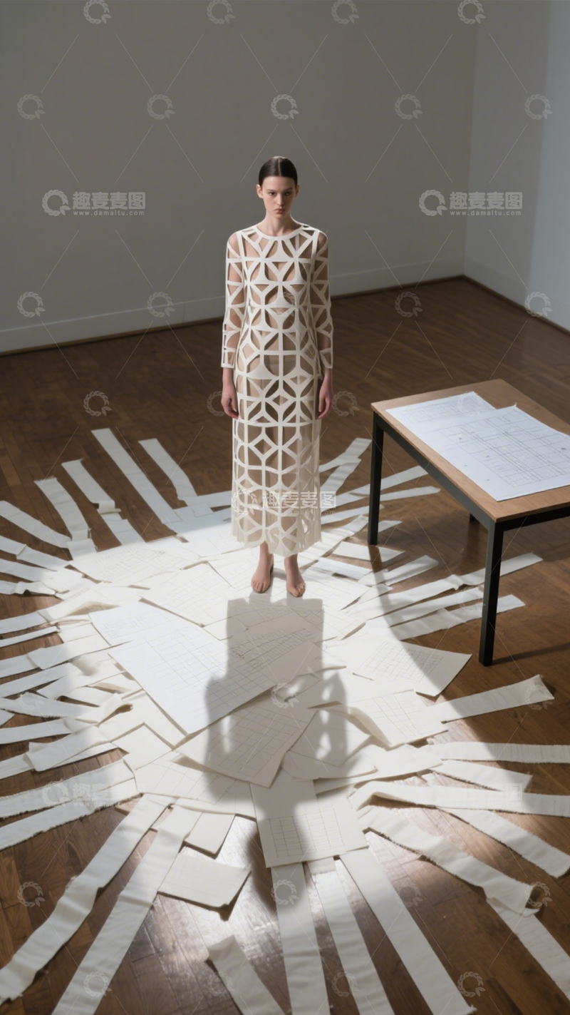 高清大图下载【趣麦麦图】空间艺术的极简人影