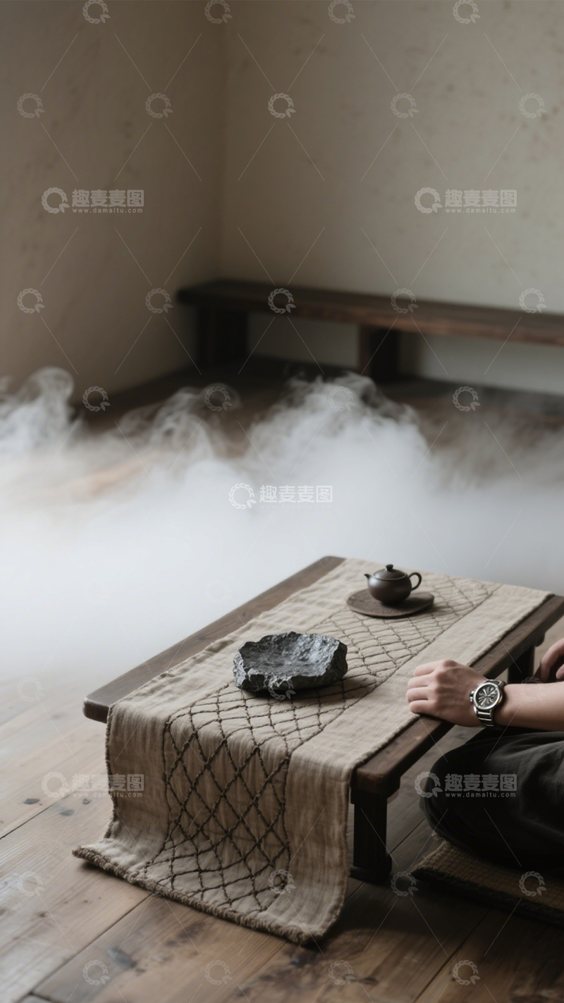 高清大图下载【趣麦麦图】禅意茶室的宁静空间1