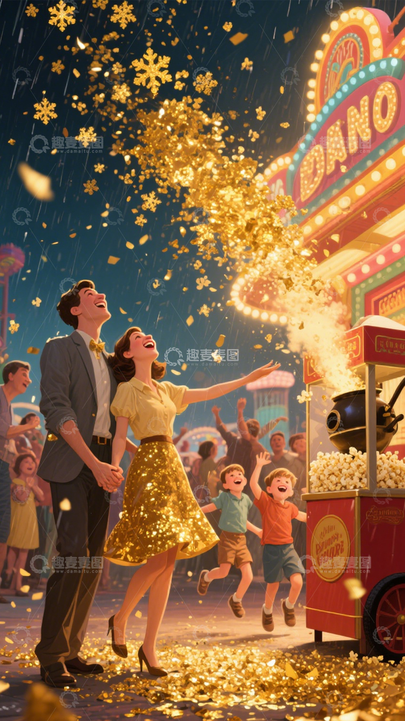 高清大图下载【趣麦麦图】乐园狂欢的金色时刻2