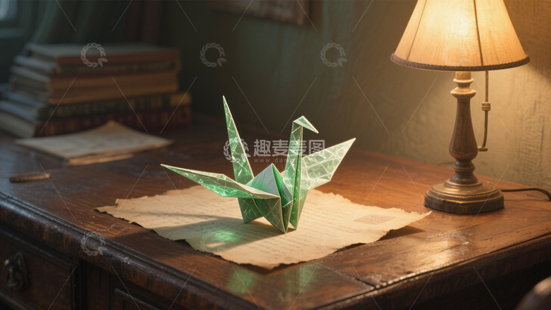 高清大图下载【趣麦麦图】水晶千纸鹤的静谧夜3