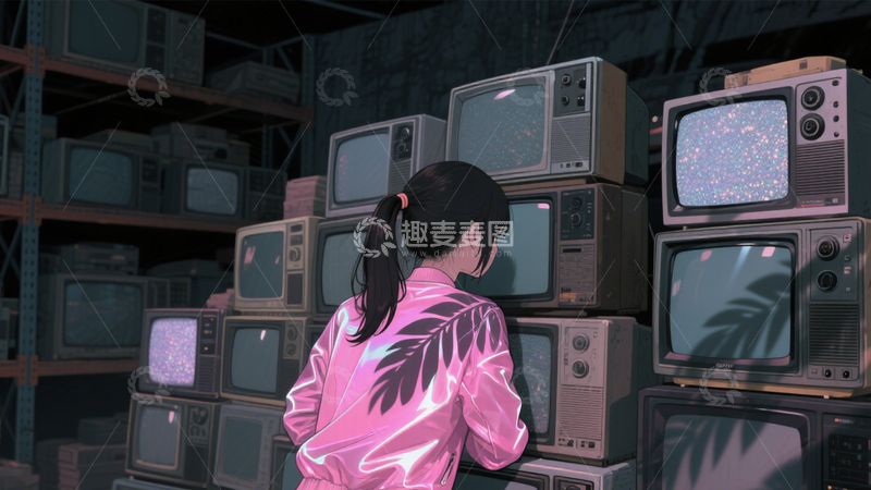 高清大图下载【趣麦麦图】复古赛博的未来空间3