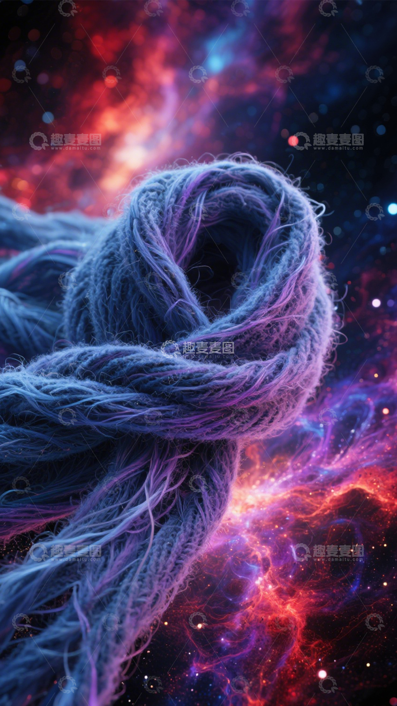 高清大图下载【趣麦麦图】宇宙织物的梦幻星云
