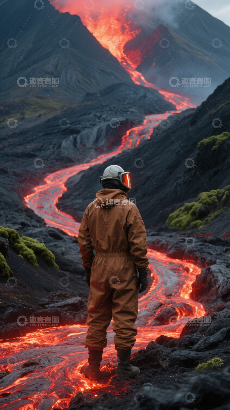 高清大图下载【趣麦麦图】火山探索的炽热冒险