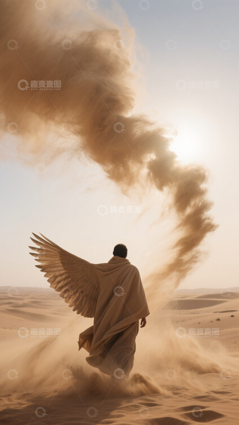 高清大图下载【趣麦麦图】沙漠羽翼的孤独征途1