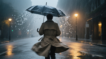 雨中漫步的氛围感街道