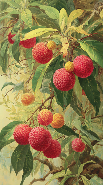 丰收季节的荔枝树 