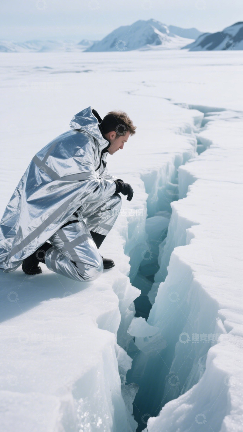高清大图下载【趣麦麦图】极地探索的科研寒冷2