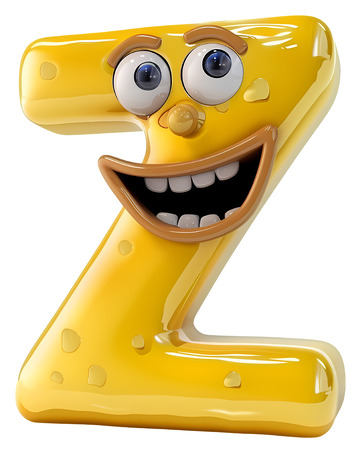 脸的3D字母Z3D插画免抠透明png素材