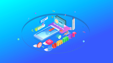 3D渲染科技办公场景互联网元素插画素材