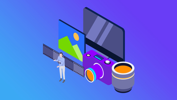 3D渲染摄影人士摄像师场景相机电脑插画