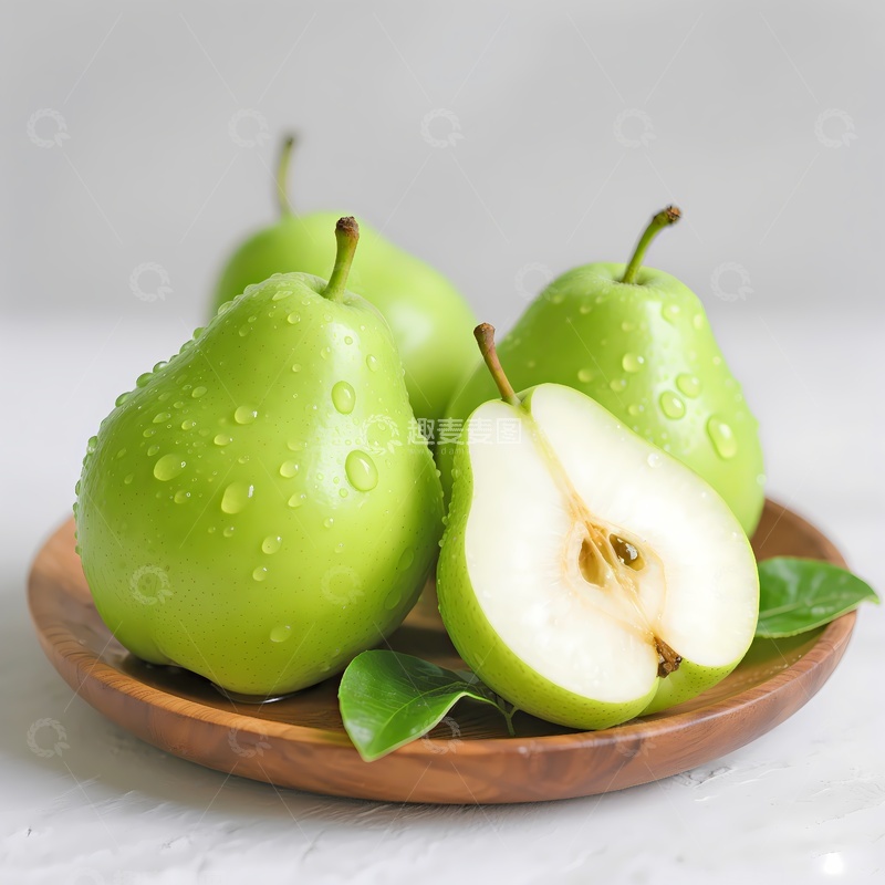 高清大图下载【趣麦麦图】-青梨水果插图1