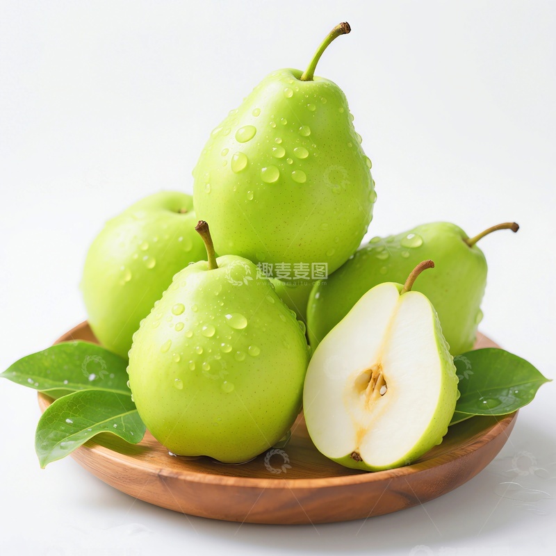 高清大图下载【趣麦麦图】青梨水果插图