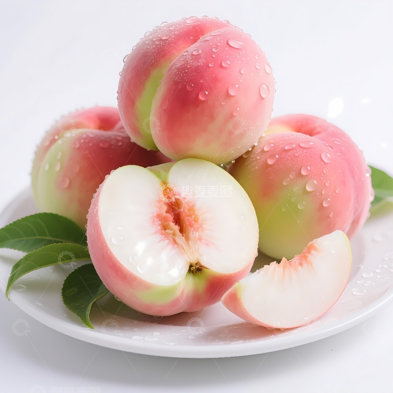 高清大图下载【趣麦麦图】新鲜水蜜桃水果1