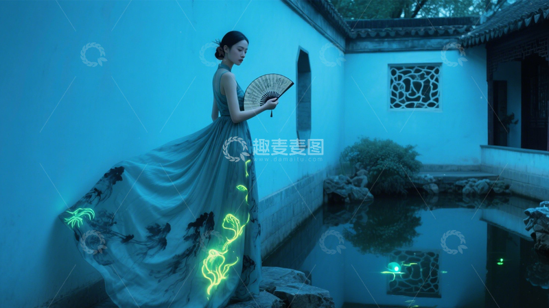 高清大图下载【趣麦麦图】国风晚宴的水墨优雅3