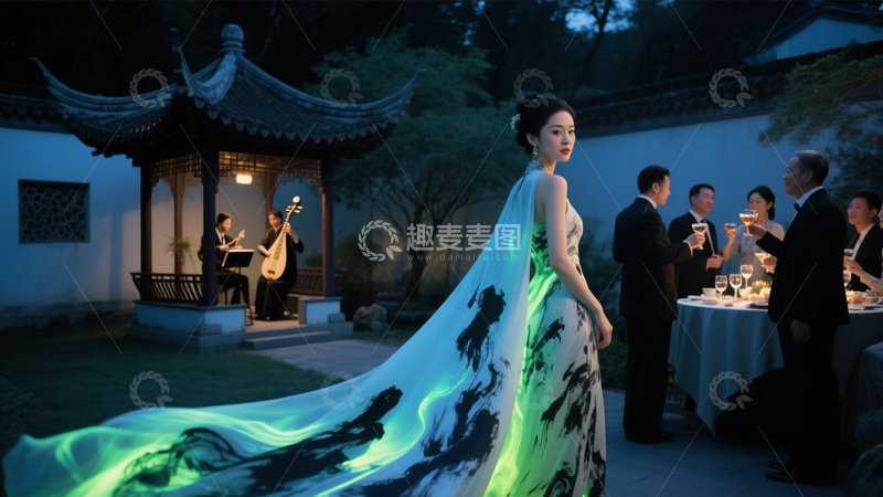 高清大图下载【趣麦麦图】国风晚宴的水墨优雅2