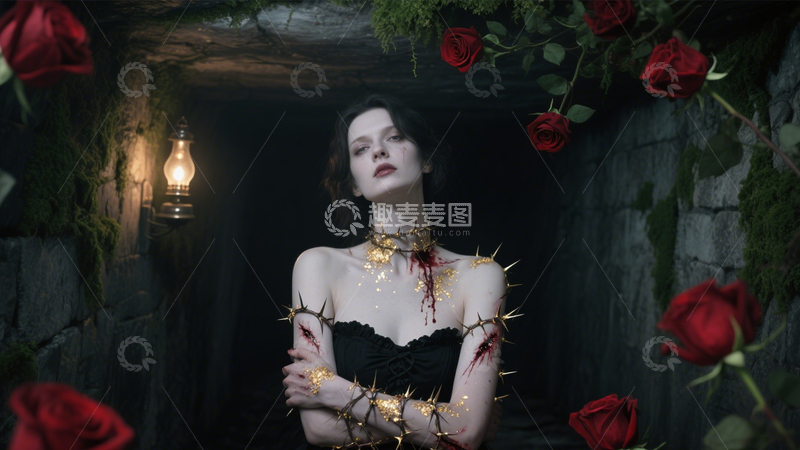 高清大图下载【趣麦麦图】孤独漫游的暮色玫瑰3